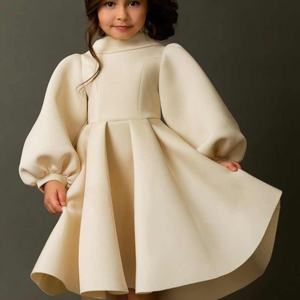 Joyfolie Cream Formal Girls Holiday Dress